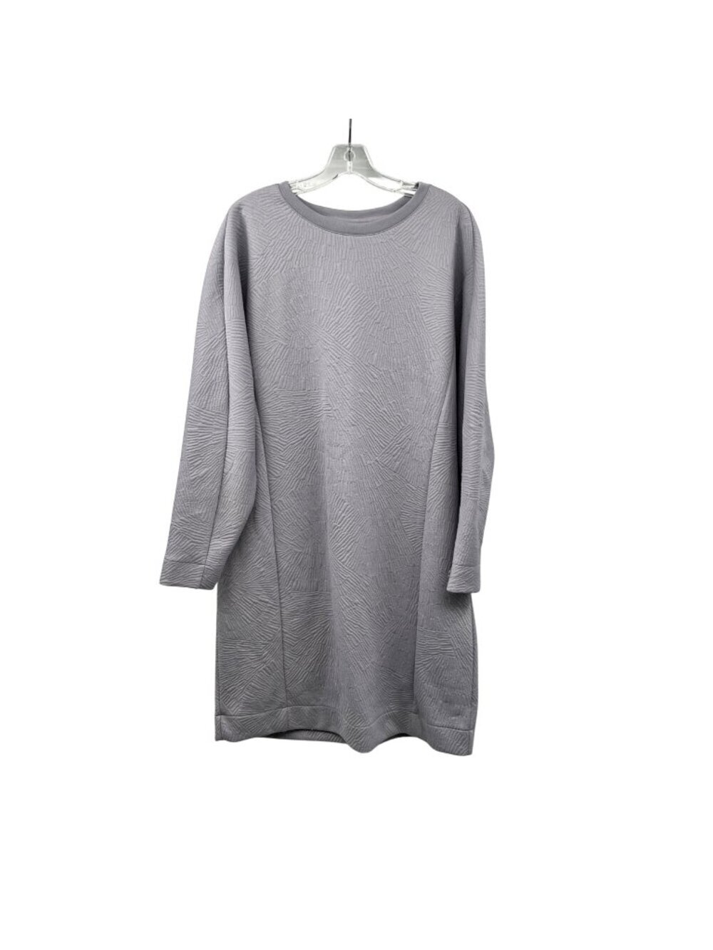 PROLOGUE Womens Textured Sweatshirt Dress Wisteria Long Sleeve Size XL